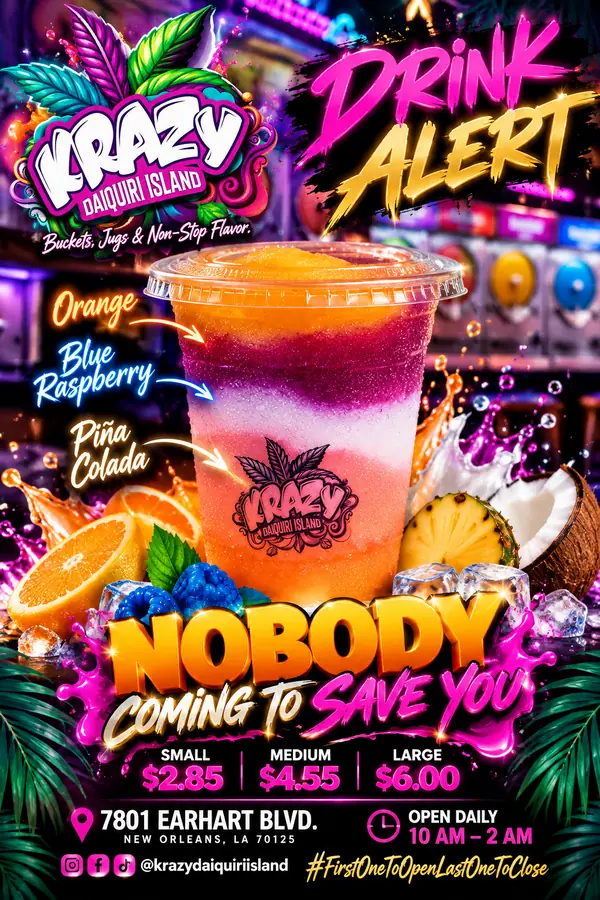 Nobody Coming To Save You daiquiri promo