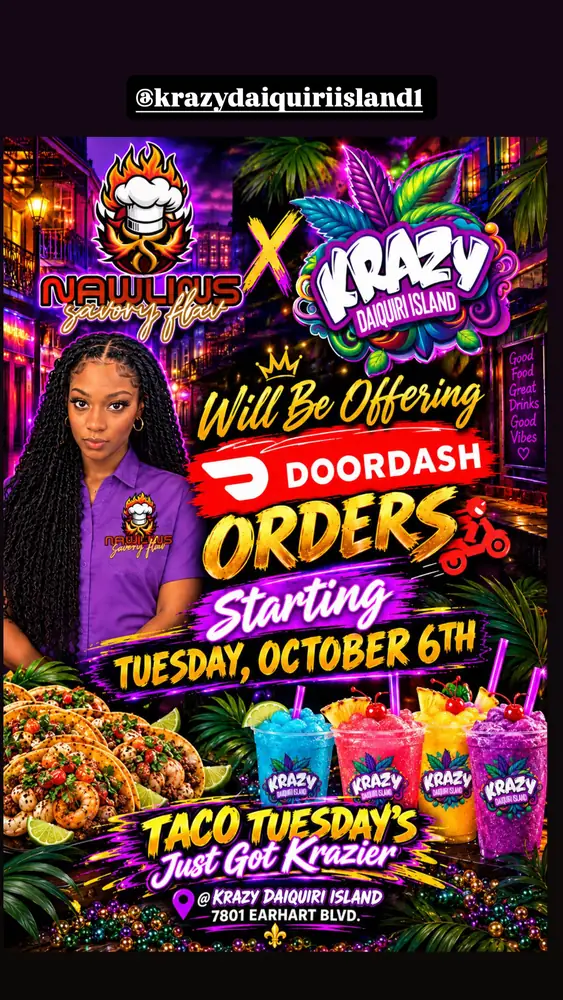 Taco Tuesday promo with Nawlins Savory Flav